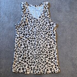 Maurices Leopard Print Tank Top - Black and Cream